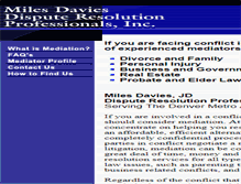 Tablet Screenshot of milesdaviesmediation.com